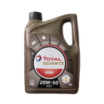 ACEITE PARA MOTOR TOTAL QUARTZ 5000 SN 20W50 POR GALON (4 Litros)