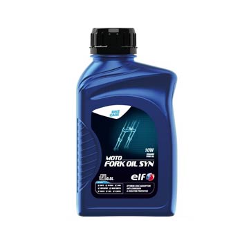 ACEITE PARA HORQUILLA Y AMORTIGUADOR (BARRAS) DE MOTO ELF FORK OIL SYN 10W PINTA (500 ml)